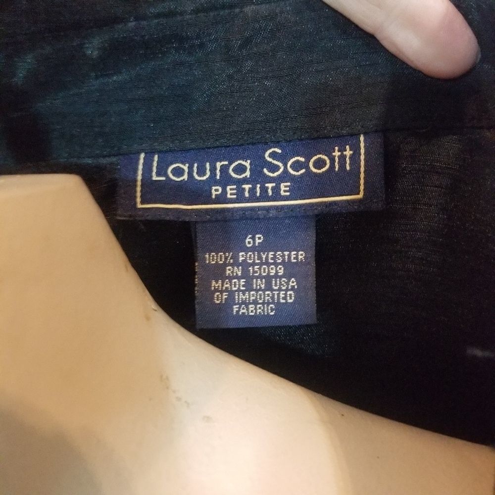 Laura Scott Black Button Up Blouse - Picture 4 of 4